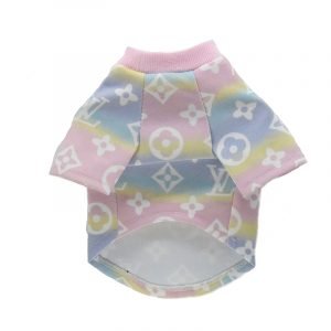 Chewy V Tie Dye Dog Shirt – Pink Designer Dog Clothes